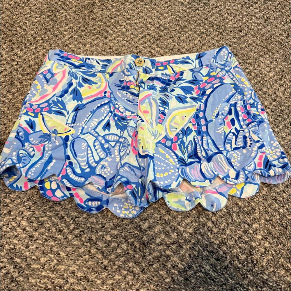 Lilly Pulitzer Blue and Pink Floral short